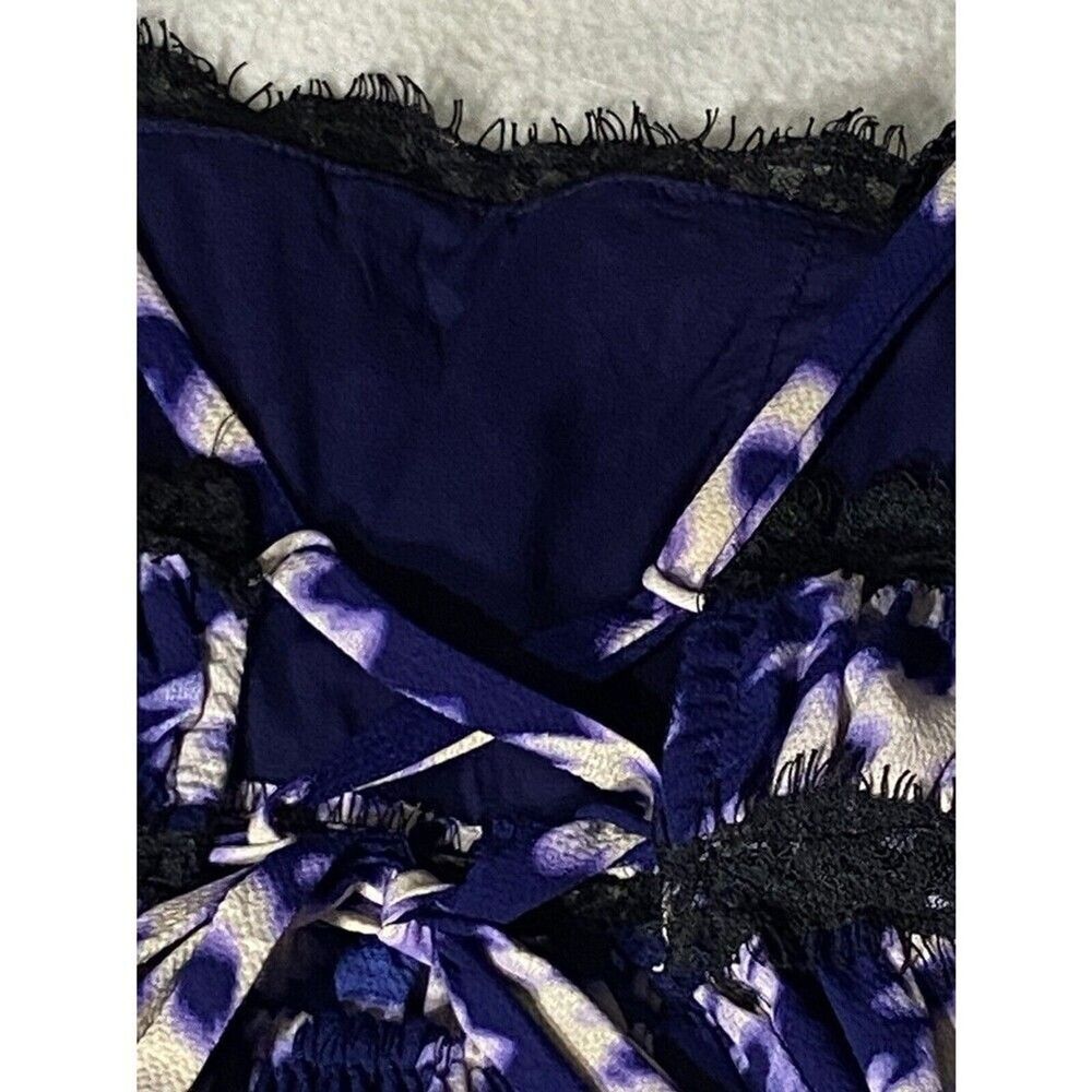 Urban Outfitters Sz L Women’s Baby Doll Pockets Lace Purple/Blue Strapless Dress - Picture 8 of 11